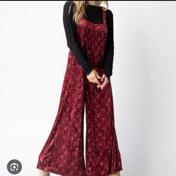 NATURAL LIFE Pants - Natural Life Red Velvet Kids Overalls